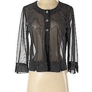 Polka dot see through blouse